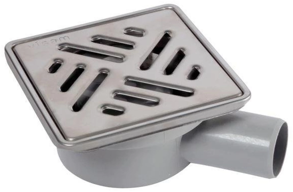 Güzeloğulları Krom-PVC Yer Süzgeci Yandan Çıkışlı