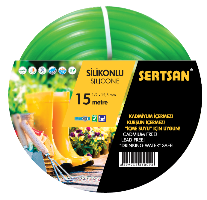 Sertsan Market Tipi Ekolüks Silikonlu Hortumlar - 12.5 mm