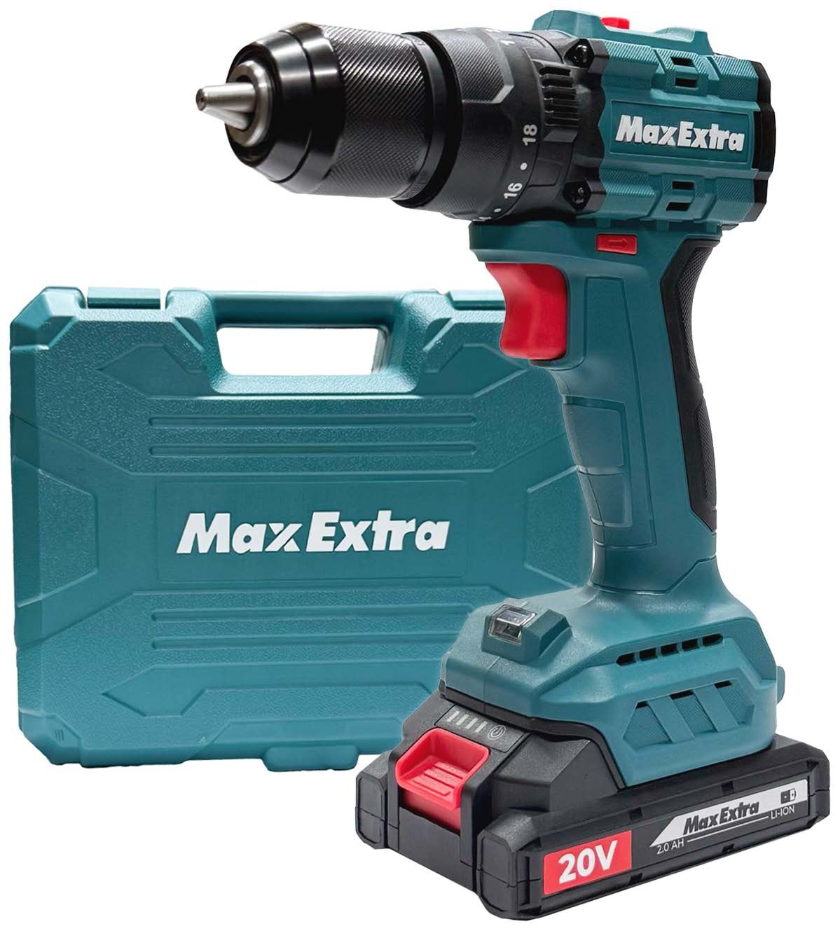 Max Extra 20 V 2 Ah Kömürsüz Çantalı Matkap