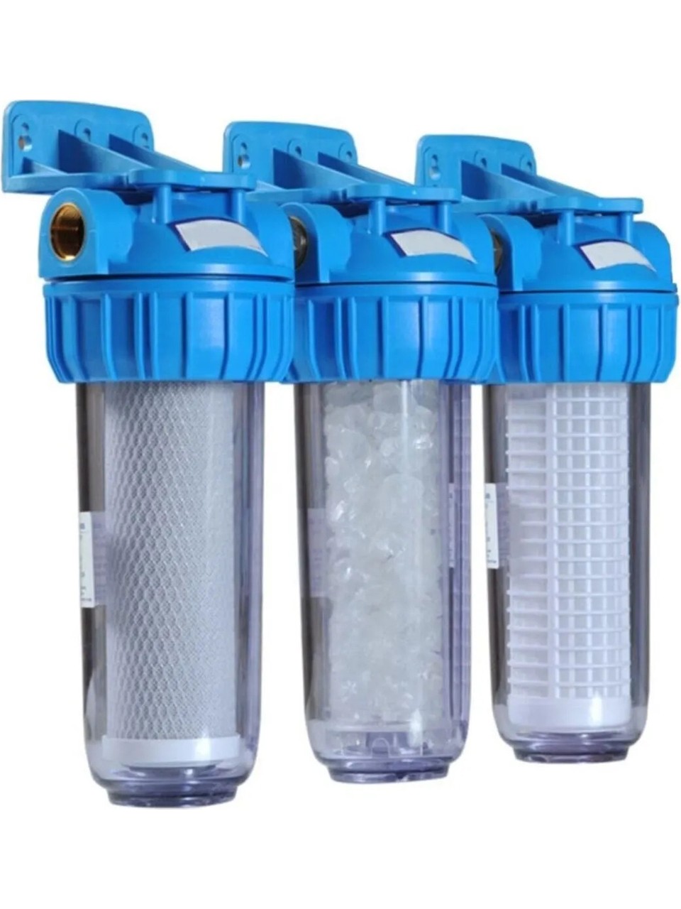 Nortek Üçlü Su Filtre Kabı - 10" - Yıkanabilir, Aktif Karbon, Silifoz Set