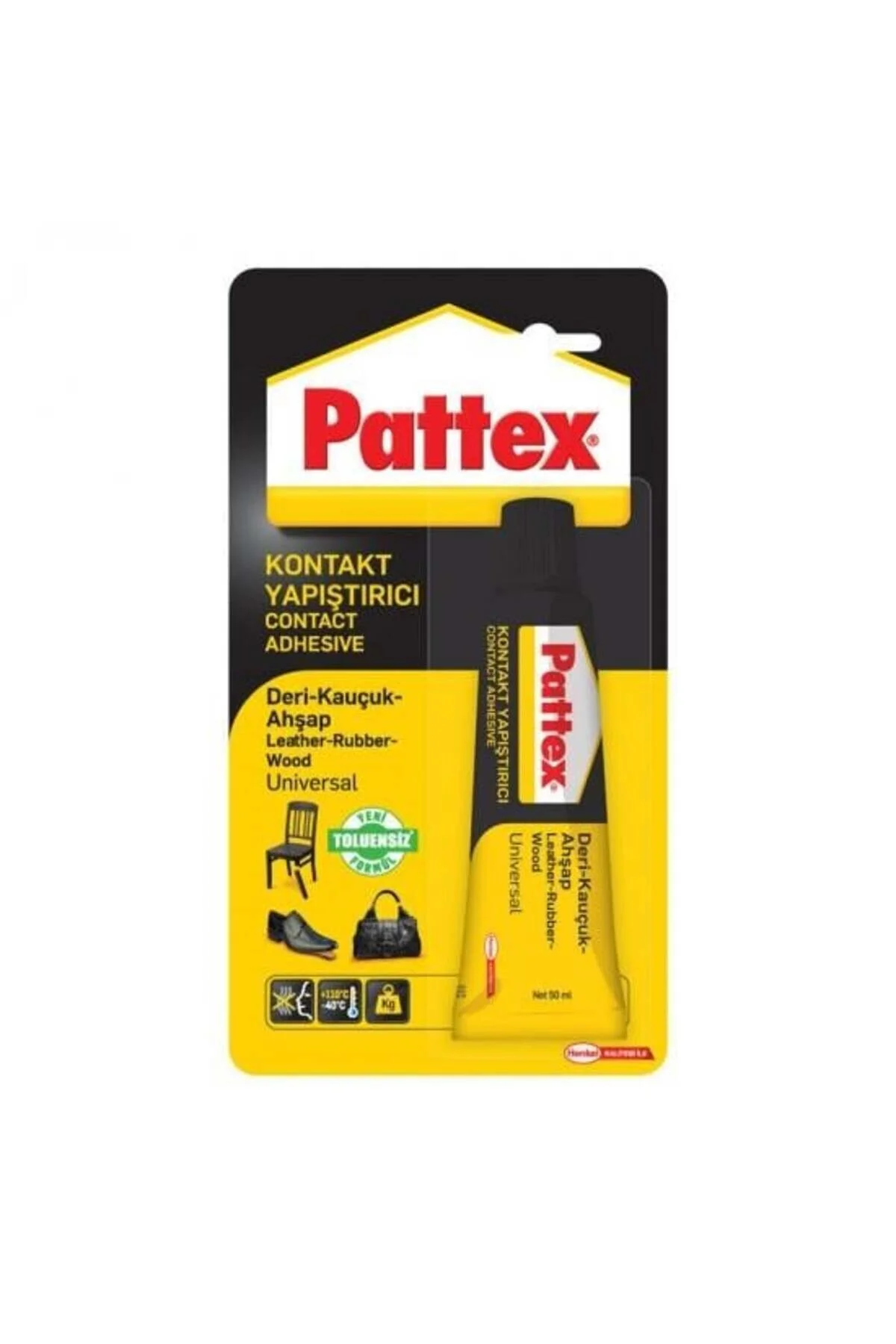 Pattex Universal Kontak Yapıştırıcı Deri Kauçuk Ahşap 50 ml